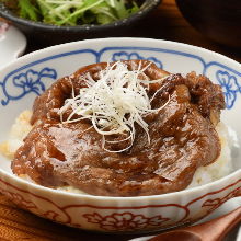 Beef rice bowl set meal