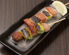 Grilled fish skewer