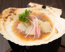 Grilled scallop with butter