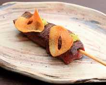 Beef tender loin skewer