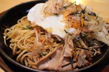 Yakisoba noodles with salt