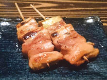 Negima (green onion pieces and chicken)