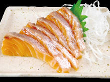 Salmon sashimi