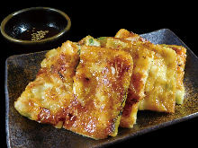 Kimchi and cheese pajeon