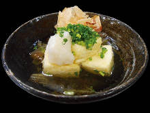 Deep-fried tofu in broth