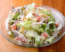 Caesar salad with slow-poached egg