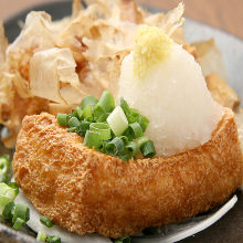 Deep-fried tofu in broth