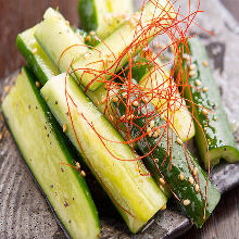 Smashed cucumber salad