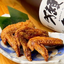 Sweet and spicy fried chicken wing tips
