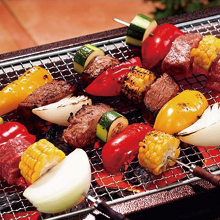 Grilled beef skewer