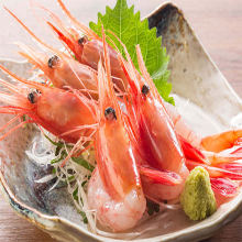 Ama ebi (pink shrimp) sashimi