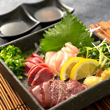 Assorted chicken sashimi, 3 kinds