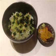 Nori chazuke (dried seaweed and rice with tea)