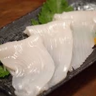 Live squid sashimi