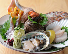 Assorted shellfish sashimi