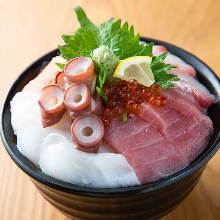 Seafood rice bowl