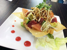 Avocado and seafood salad