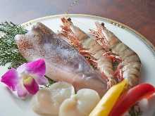 Assorted seafood