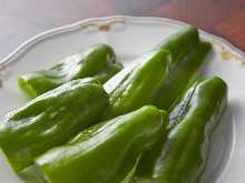 Grilled green pepper