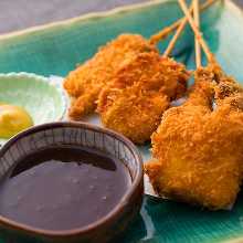 Assorted fried cutlet skewers, 10 kinds