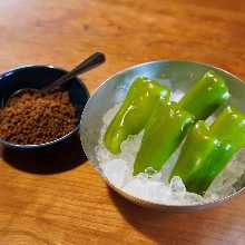 Chilled green peppers