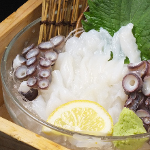 Octopus sashimi