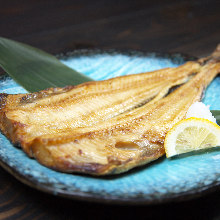 Salted and grilled Atka mackerel