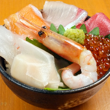 Seafood rice bowl