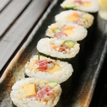 Seafood futomaki sushi rolls