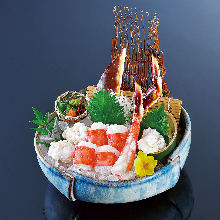 Red king crab sashimi