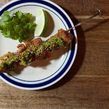 Grilled lamb skewer