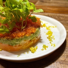 Salmon and avocado tartare