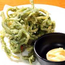 Dried squid tempura