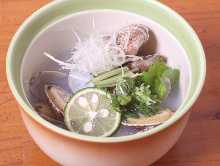 Manila clams steamed with sake