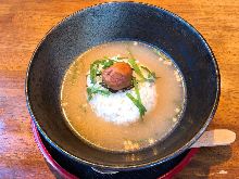 Ume chazuke (plum and rice with tea)