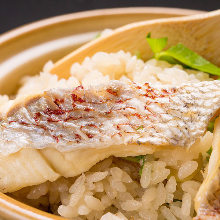 Minced sea bream and rice