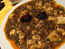 Spicy tofu and ground meat