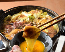 Locally raised chicken sukiyaki