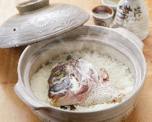 Minced sea bream and rice