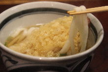 Wheat noodles with tempura