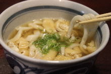 Wheat noodles with sweet fried tofu