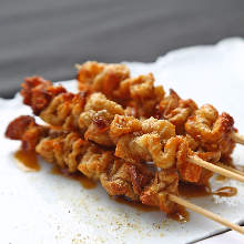 Chicken skin skewer