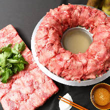 Beef tangue base shabu-shabu