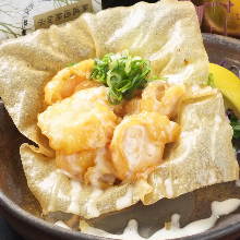 Stir-fried shrimp with mayonnaise