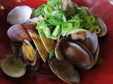 Manila clams steamed with sake