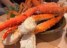Boiled red king crab
