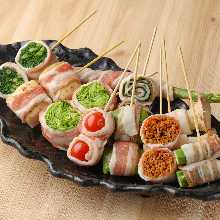 Assorted grilled skewers, 10 kinds