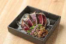 Seared skipjack tuna