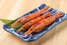 Salted and grilled prawn