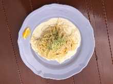 Awaji fried onion tuna cream pasta